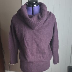 Halogen Women's Rich Purple Cowl Neck Sweater